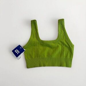 JoyLab Lime Green Ribbed Seamless Sports Bralette